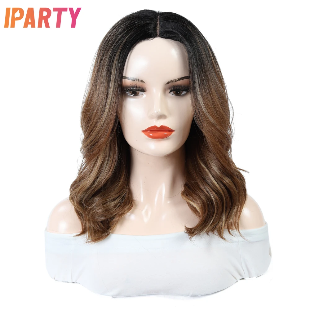 Iparty Black Women's Synthetic Machine Wigs 14 Inches Ombre Copper Middle Part Short Wavy Heat Resistant Wig Multi Color Daily
Iparty Black Women's Synthetic Machine Wigs 14 Inches Ombre Copper Middle Part Short Wavy Heat Resistant Wig Multi Color Daily