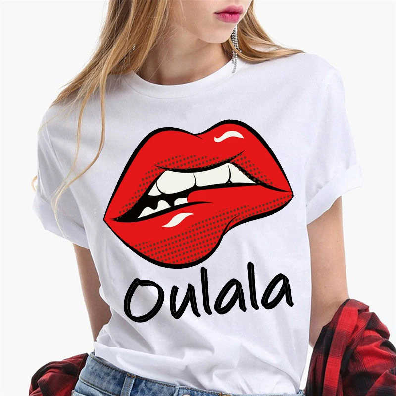 T-shirts Women 2022 Cartoon oulala Lips Funny Fashion Casual 90s Cute Clothes ladies T shirt Tops Print Cool female Tees TShirt
T-shirts Women 2022 Cartoon oulala Lips Funny Fashion Casual 90s Cute Clothes ladies T shirt Tops Print Cool female Tees TShirt