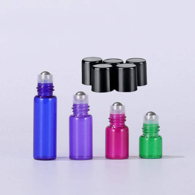 

Walk Bead Bottles 1ml-10ml Color Essential Oil Steel Ball Mini Perfume Portable Glass Split Empty Brown Roll on Sample Test