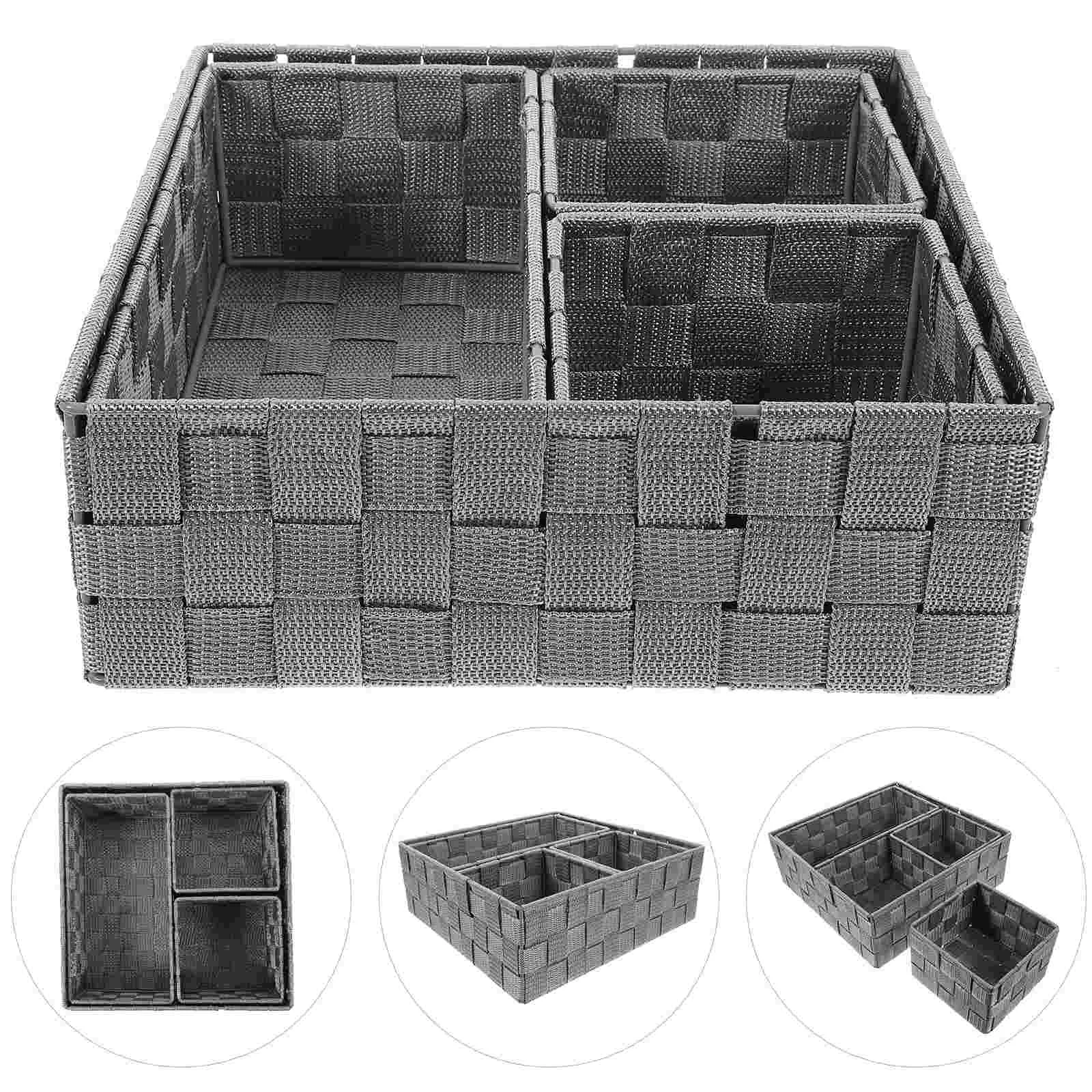 4pcs Woven Storage Bin Cube Container Tabletop Shelf Storage Bin Makeup Organizer Drawer Organizer Box Sorting Storage Box
4pcs Woven Storage Bin Cube Container Tabletop Shelf Storage Bin Makeup Organizer Drawer Organizer Box Sorting Storage Box