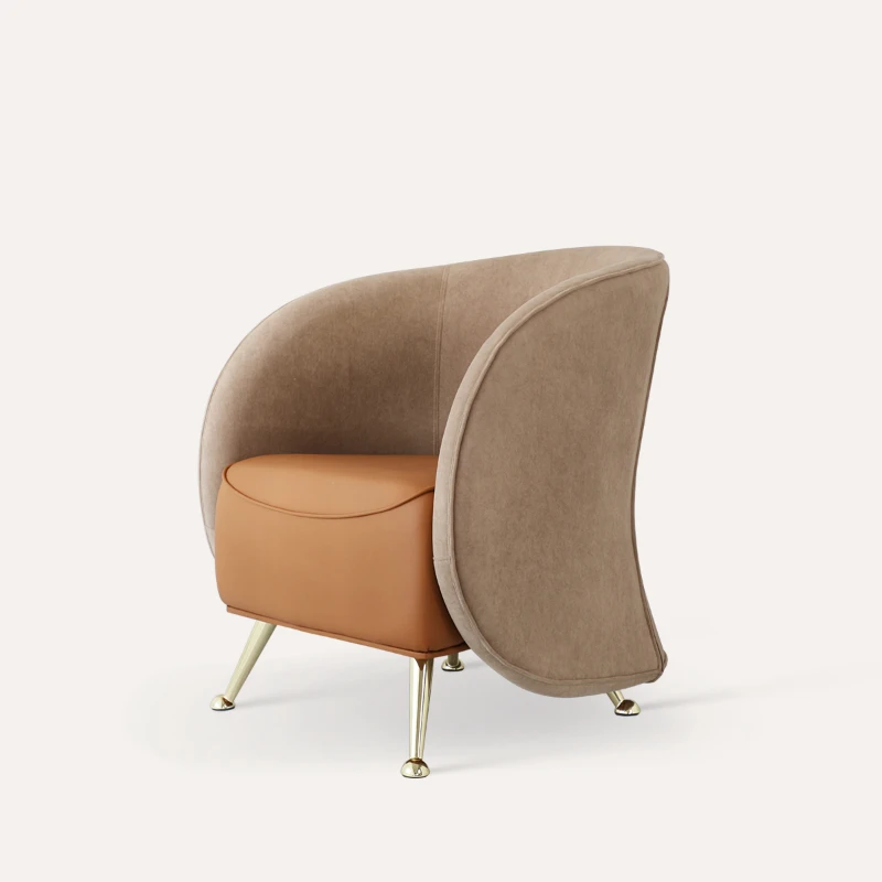 Italian Light Luxury Single Leather Fabric Sofa Nordic Minimalist Modern Art Reception Living Room Leisure Chair Furniture
Italian Light Luxury Single Leather Fabric Sofa Nordic Minimalist Modern Art Reception Living Room Leisure Chair Furniture