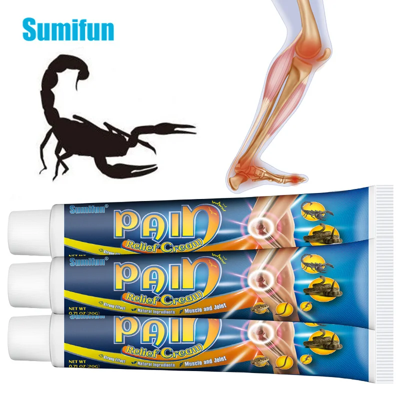 1/3Pcs Sumifun Scorpion Venom Knee Analgesic Cream Muscle Joint Arthritis Rheumatism Pain Relief Ointment Massage Plaster 20g
1/3Pcs Sumifun Scorpion Venom Knee Analgesic Cream Muscle Joint Arthritis Rheumatism Pain Relief Ointment Massage Plaster 20g