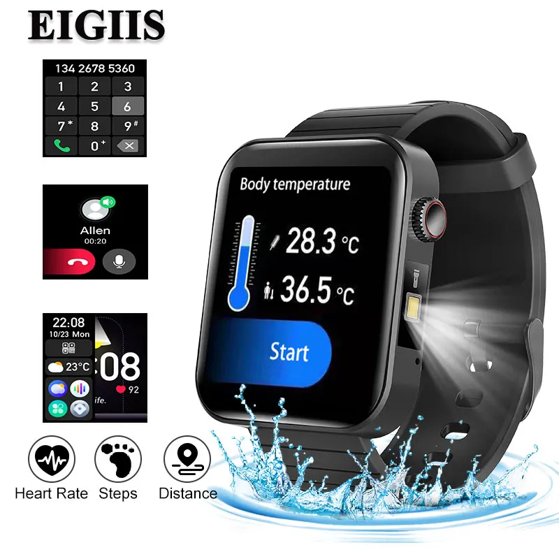 EIGIIS Men Smart Watch Body Temperature Measure Heart Rate Blood Pressure Sports Fitness Watch Bluetooth Call Clock For Women
EIGIIS Men Smart Watch Body Temperature Measure Heart Rate Blood Pressure Sports Fitness Watch Bluetooth Call Clock For Women