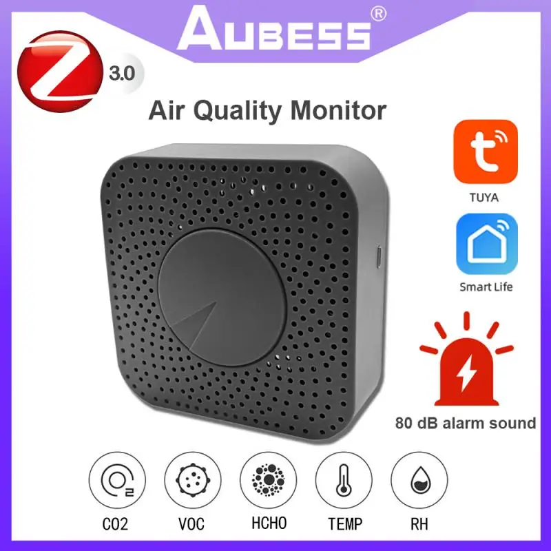 Датчик качества воздуха Zigbee Tuya, датчик формальдегида, VOC, CO2, детектор температуры и влажности воздуха для умного дома, охранная сигнализация
Датчик качества воздуха Zigbee Tuya, датчик формальдегида, VOC, CO2, детектор температуры и влажности воздуха для умного дома, охранная сигнализация