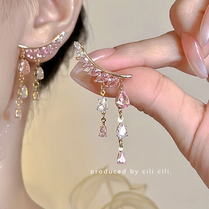 Korean Kawaii Pink Earrings Zircon Rhinestones Jewelry For Women Girl Party Wedding Gift 2023Trendy Accessories
Korean Kawaii Pink Earrings Zircon Rhinestones Jewelry For Women Girl Party Wedding Gift 2023Trendy Accessories