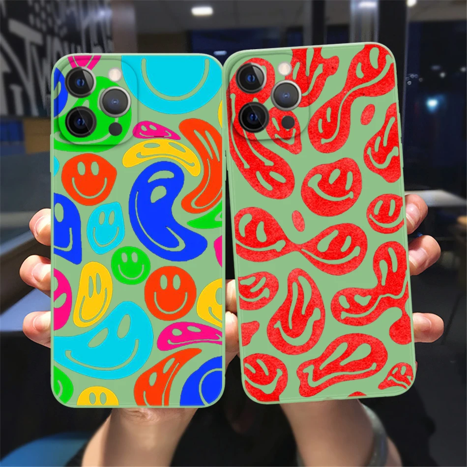 Funny Trippy Smiley Face Phone Case For iPhone 11 12 13 Pro Max XR XSMAX 6s 8 7 Plus 12 13 Mini Green The silicone Back Cover
Funny Trippy Smiley Face Phone Case For iPhone 11 12 13 Pro Max XR XSMAX 6s 8 7 Plus 12 13 Mini Green The silicone Back Cover