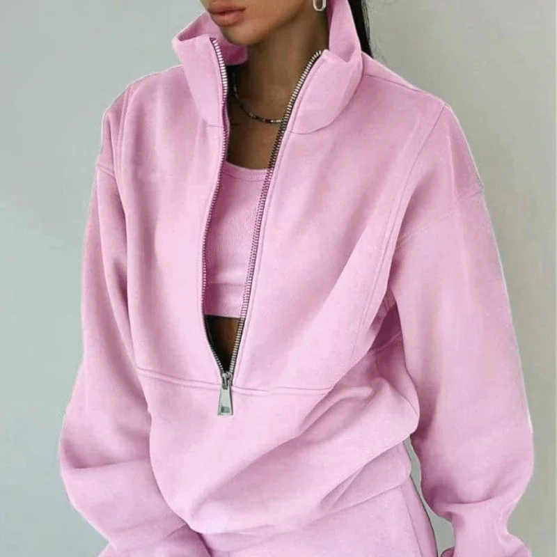 2023 new European and American autumn women's fashion fleece sports and leisure suit
2023 new European and American autumn women's fashion fleece sports and leisure suit