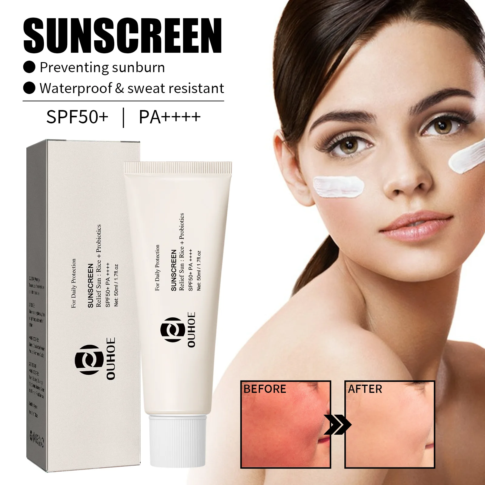 

Original 50ml Face Suncreen Refreshing Double CareOil and Acne Control Sunscreen 50ml SPF50+ PA++++ for Oil Acne Skin