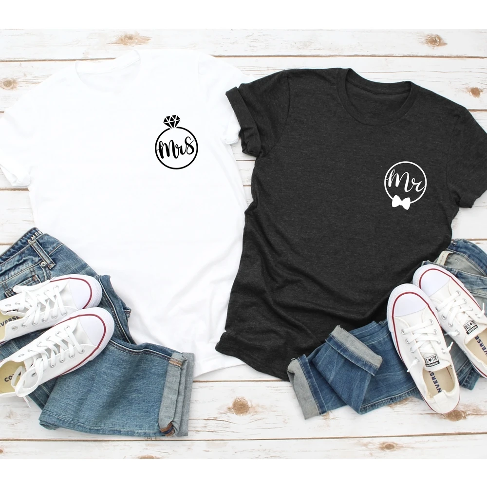 Couple Matching Pocket T-shirt Valentine's Day Gift Tshirt for Women Unisex Graphic Honeymoon Tees Tops Mr and Mrs WGIY
Couple Matching Pocket T-shirt Valentine's Day Gift Tshirt for Women Unisex Graphic Honeymoon Tees Tops Mr and Mrs WGIY
