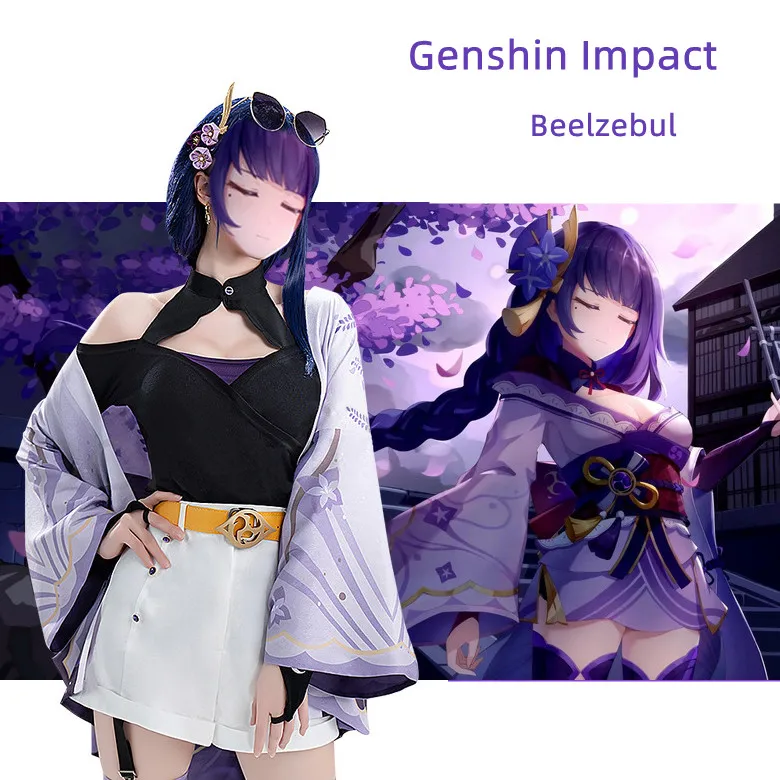 2022 New Game Anime Genshin Impact Raiden Shogun Cosplay Costume Raiden Ei Beelzebul Daily Uniform Outfit 90CM Long Wig
2022 New Game Anime Genshin Impact Raiden Shogun Cosplay Costume Raiden Ei Beelzebul Daily Uniform Outfit 90CM Long Wig