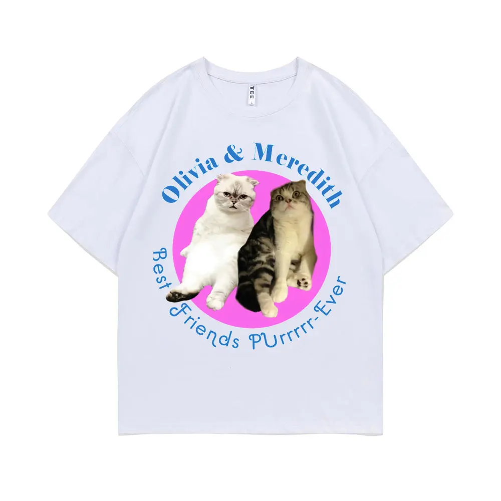 Olivia and Meredith Friends Purrr Ever Essential T-shirt Cat Pattern Print T Shirt Summer Men Women Kawaii Cute Tee Short Sleeve
Olivia and Meredith Friends Purrr Ever Essential T-shirt Cat Pattern Print T Shirt Summer Men Women Kawaii Cute Tee Short Sleeve