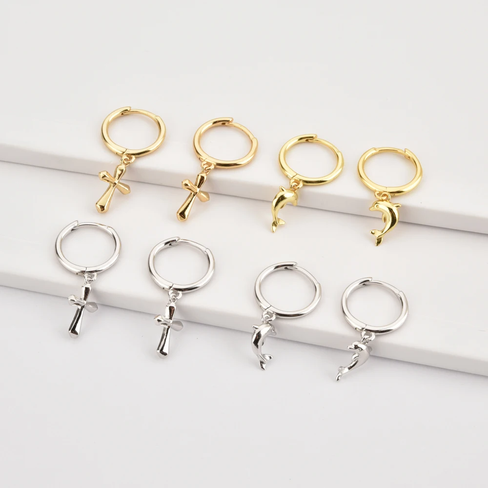 S925 Silver Dolphin and Cross Look Drop Earrings Hypoallergenic For Women Party Fashion Trend The Same Accessories Earring Gifts
S925 Silver Dolphin and Cross Look Drop Earrings Hypoallergenic For Women Party Fashion Trend The Same Accessories Earring Gifts
