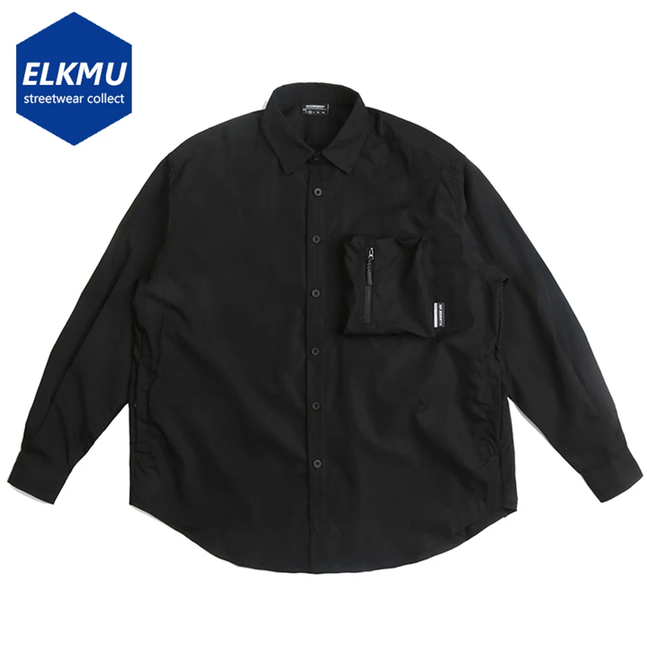 Fashion Loose Cargo Shirts Men Harajuku Streetwear Hip Hop Black Shirts Man Button Up Blouse
Fashion Loose Cargo Shirts Men Harajuku Streetwear Hip Hop Black Shirts Man Button Up Blouse