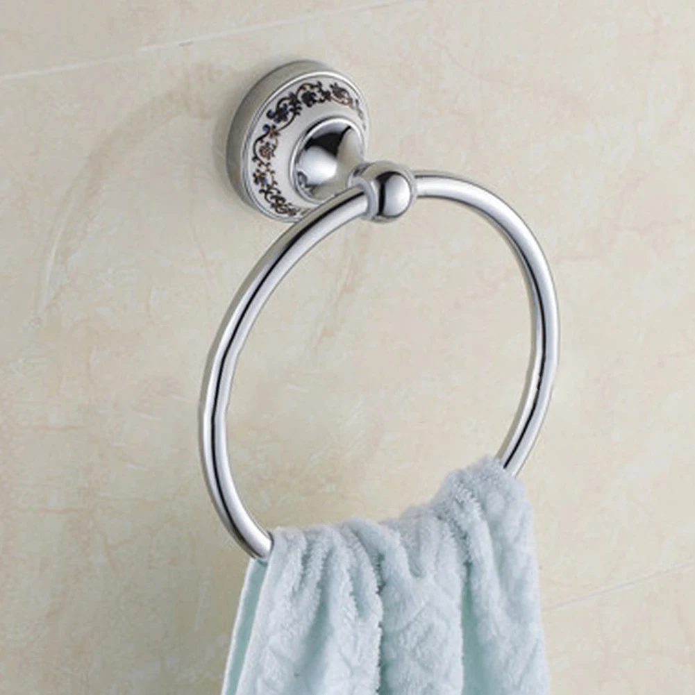 1 Pcs Towel Ring Corrosion Resistance Easy To Clean Elegant Color No Damage To The Wall Punch-free Design Silver
1 Pcs Towel Ring Corrosion Resistance Easy To Clean Elegant Color No Damage To The Wall Punch-free Design Silver