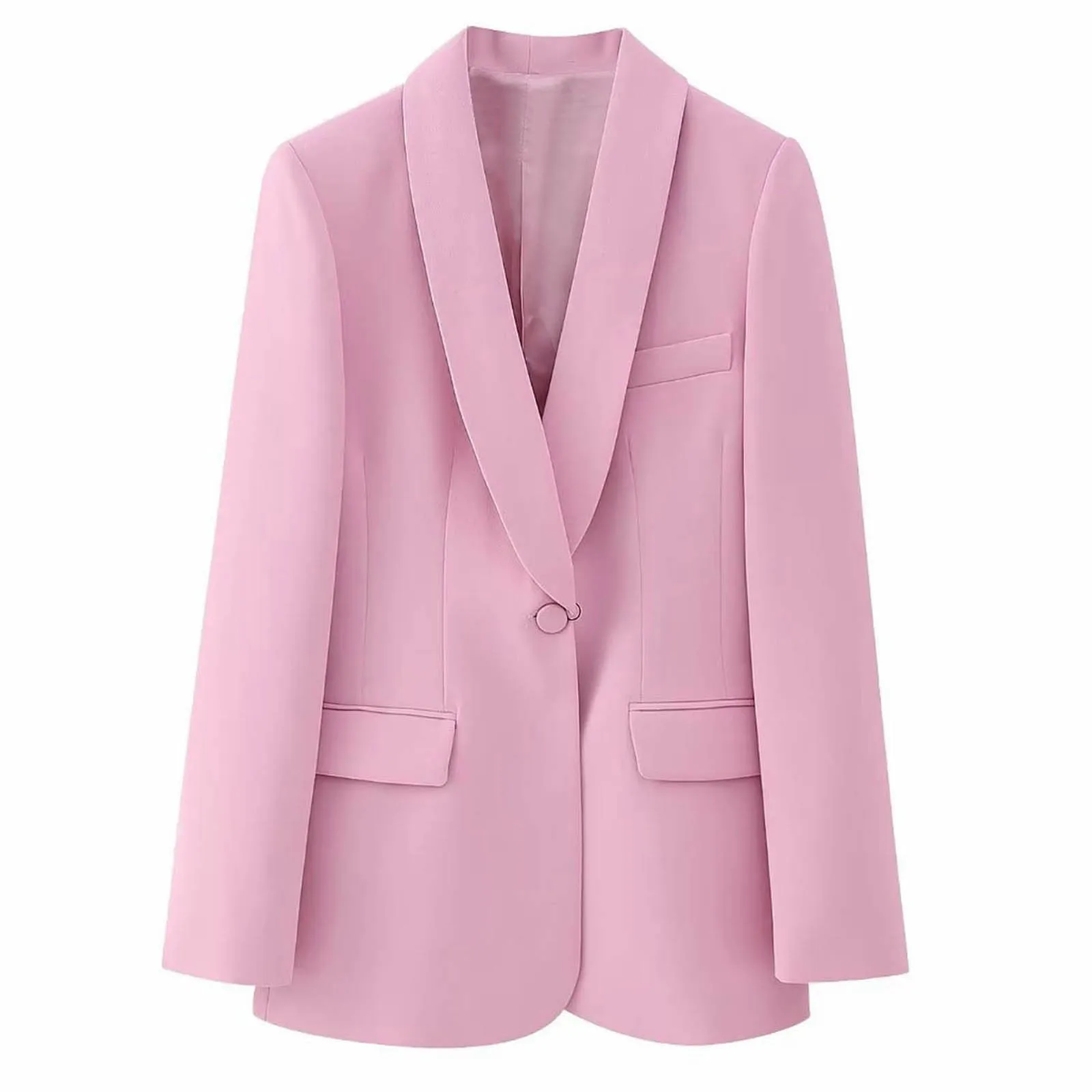 Women Slim Cardigan Jacket Solid Open Front Pockets Formal Suit Jacket Long Sleeve Coat Elegant Lapel Temperament Jackets
Women Slim Cardigan Jacket Solid Open Front Pockets Formal Suit Jacket Long Sleeve Coat Elegant Lapel Temperament Jackets