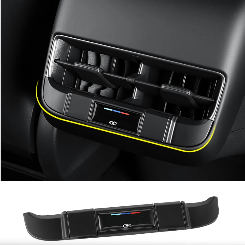 Rear Air Outlet USB Charge Port Panel Decorative Protective Cover For Tesla Model 3 Y Interior Accessories
Rear Air Outlet USB Charge Port Panel Decorative Protective Cover For Tesla Model 3 Y Interior Accessories