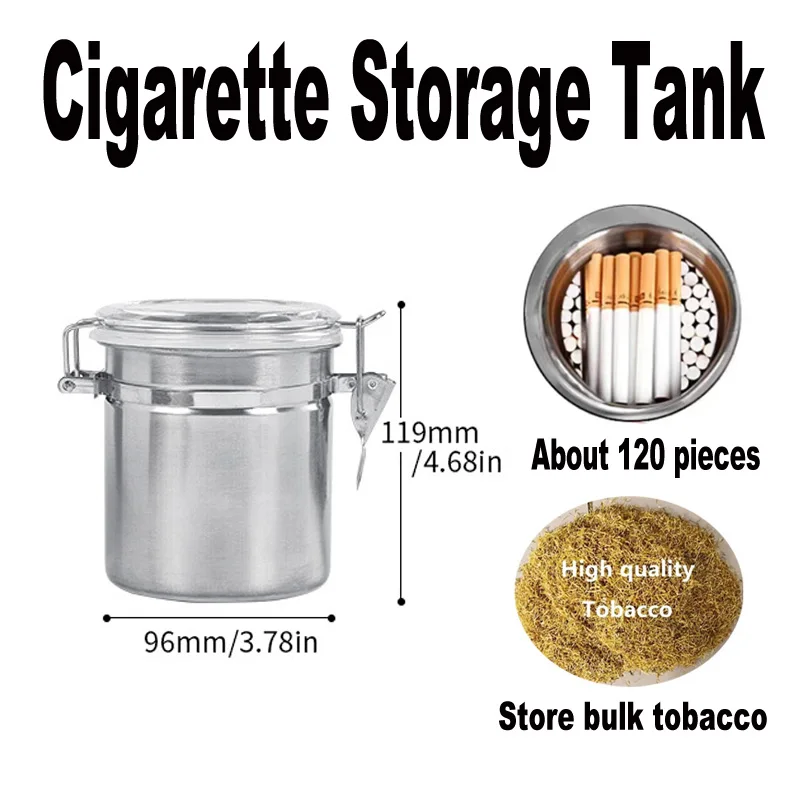 Cigarette storage tank round cigarette holder large capacity cigarette barrel sealed moisture-proof cut tobacco box dual-use
Cigarette storage tank round cigarette holder large capacity cigarette barrel sealed moisture-proof cut tobacco box dual-use