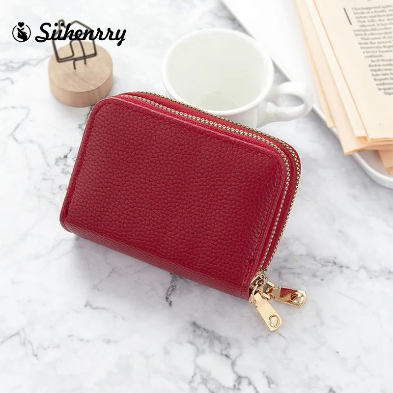 SIIHENRRY Genuine Leather Rfid Women's Zipper Card Wallet Small Change Wallet Purse For Female Short Wallets With Card Holders
SIIHENRRY Genuine Leather Rfid Women's Zipper Card Wallet Small Change Wallet Purse For Female Short Wallets With Card Holders