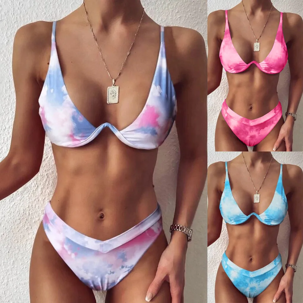 Women's Tie-Dye High Waisted Two Piece Swimsuit Swimwear Swim Sports Bras for Women 3 Piece Swimsuits for Women Sexy
Women's Tie-Dye High Waisted Two Piece Swimsuit Swimwear Swim Sports Bras for Women 3 Piece Swimsuits for Women Sexy