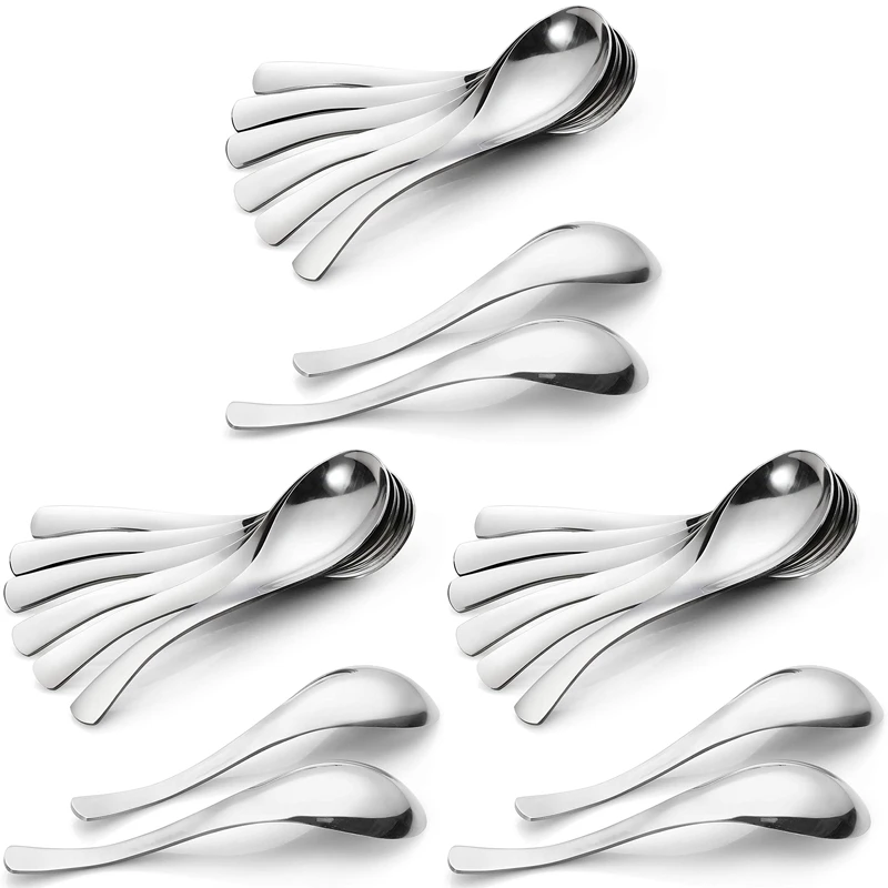 24 Pack Soup Spoons, Stainless Steel Soup Spoons, Thick Heavy-Weight Table Spoons
24 Pack Soup Spoons, Stainless Steel Soup Spoons, Thick Heavy-Weight Table Spoons