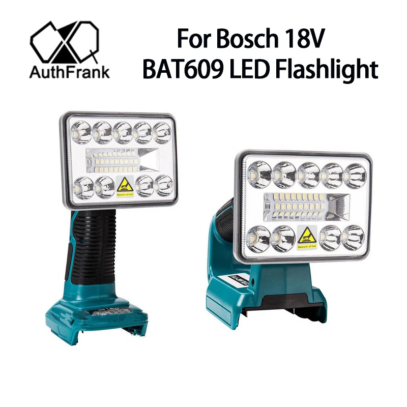 BAT609 LED Flashlight Indoor Outdoors Spotlight Light Tool Light for Bosch 18V Lithium Ion Battery BAT618 BAT609G
BAT609 LED Flashlight Indoor Outdoors Spotlight Light Tool Light for Bosch 18V Lithium Ion Battery BAT618 BAT609G