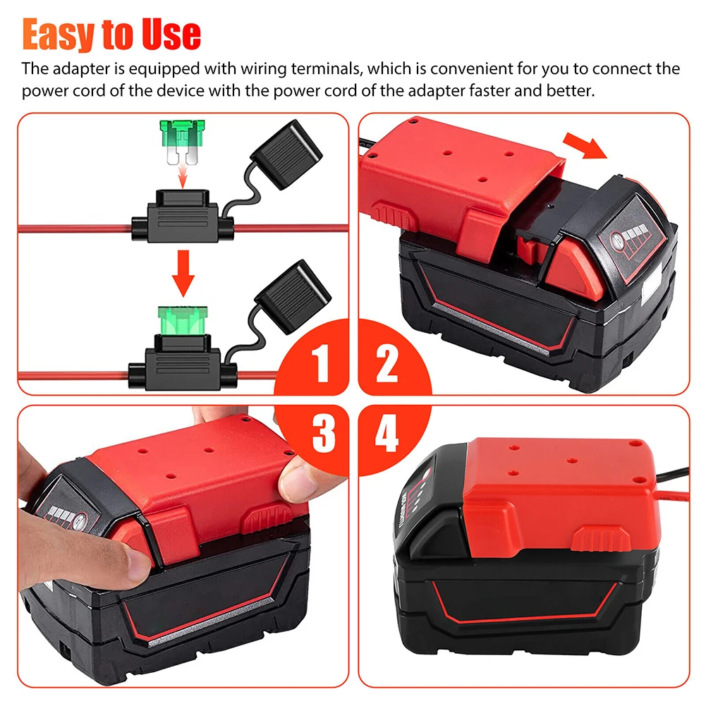 Replacement Fuses Battery Adapter Plastic Red Security With Built-in Switch For 18V Tools Perfectly Compatible
Replacement Fuses Battery Adapter Plastic Red Security With Built-in Switch For 18V Tools Perfectly Compatible