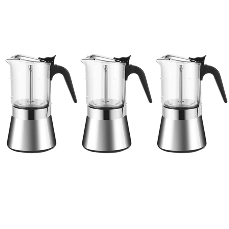 Crystal Glass Top Stovetop Espresso Coffee Maker Moka Pot Kettle Stainless Steel Classic Italian Percolator
Crystal Glass Top Stovetop Espresso Coffee Maker Moka Pot Kettle Stainless Steel Classic Italian Percolator