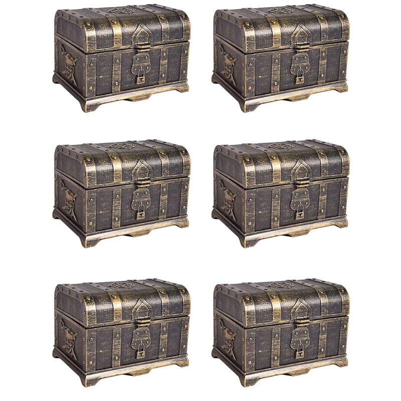 6X Pirate Treasure Chest Decorative Treasure Chest Keepsake Jewelry Box Plastic Toy Treasure Boxes Bronze
6X Pirate Treasure Chest Decorative Treasure Chest Keepsake Jewelry Box Plastic Toy Treasure Boxes Bronze