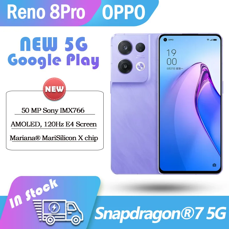 OPPO Reno 8 Pro 5G smart phone Qualcomm Snapdragon 7 Gen 1 50MP Sony main Camera 120Hz Ultra-clear Large Screen Mobile Phone NFC
OPPO Reno 8 Pro 5G smart phone Qualcomm Snapdragon 7 Gen 1 50MP Sony main Camera 120Hz Ultra-clear Large Screen Mobile Phone NFC