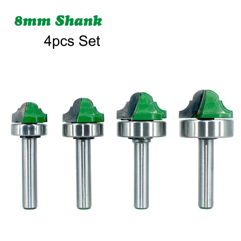 4PC/Set 8MM Shank Milling Cutter Wood Carving Router Bit Bearing Double Roman Ogee Edging Milling Cutter For Woodwork Line Knife
4PC/Set 8MM Shank Milling Cutter Wood Carving Router Bit Bearing Double Roman Ogee Edging Milling Cutter For Woodwork Line Knife