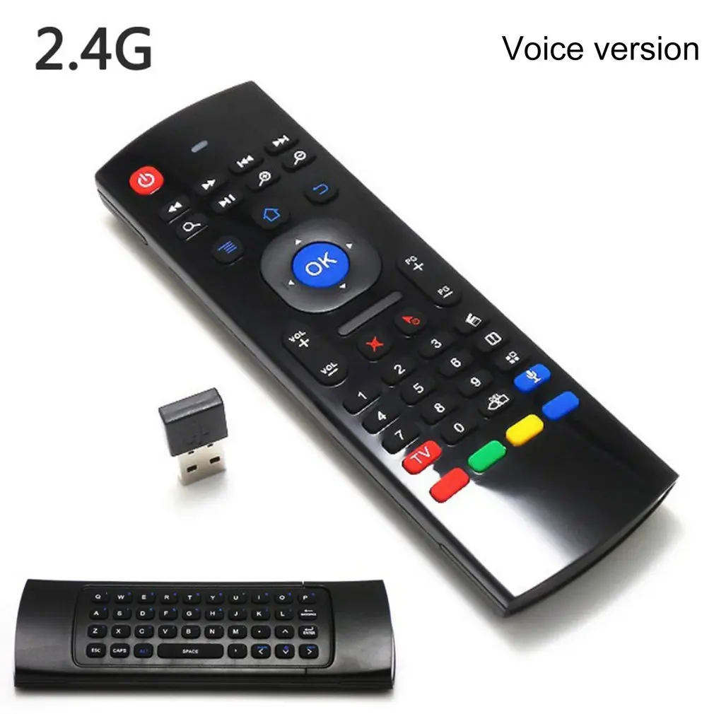 2.4G for MX3 Air Mouse Smart Voice Remote Control RF Wireless Keyboard fly Mouse for Set-Top Box Somatosensory controller
2.4G for MX3 Air Mouse Smart Voice Remote Control RF Wireless Keyboard fly Mouse for Set-Top Box Somatosensory controller