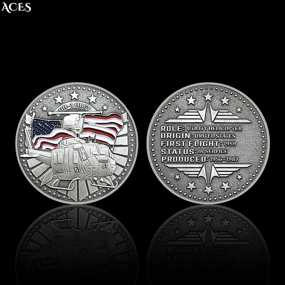 1956 Years UH-1 Coin Utility Helicopter Commemorative Medal Us Challenge Coin Military Medal In Capsule Festival Gift
1956 Years UH-1 Coin Utility Helicopter Commemorative Medal Us Challenge Coin Military Medal In Capsule Festival Gift