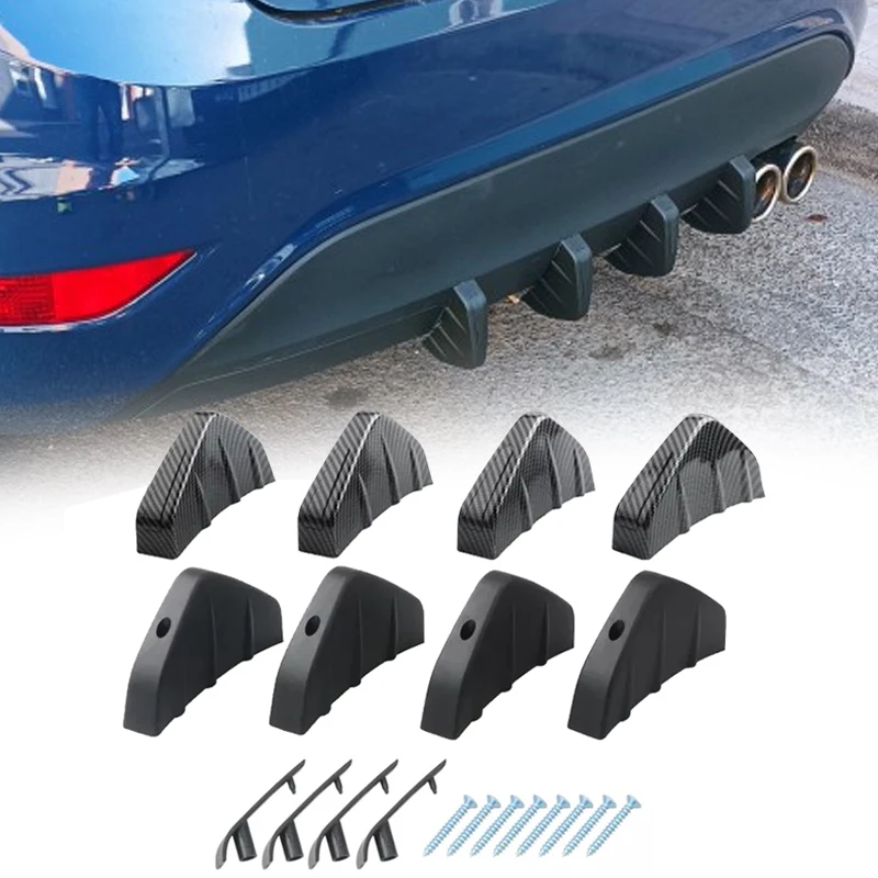 4pcs Universal Car Modified Rear Bumper Diffuser Spoiler Black Carbon Fiber ABS Rear Bumper Lip Diffuser Anti-collisio
4pcs Universal Car Modified Rear Bumper Diffuser Spoiler Black Carbon Fiber ABS Rear Bumper Lip Diffuser Anti-collisio