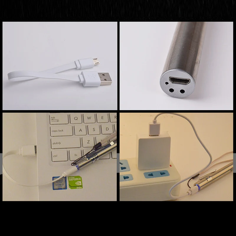 13*1.3*1.3 cm Pen Pencil Torch Rechargeable Light Flashlight Lamp Stainless Steel Camping Silver Pocket Useful
13*1.3*1.3 cm Pen Pencil Torch Rechargeable Light Flashlight Lamp Stainless Steel Camping Silver Pocket Useful