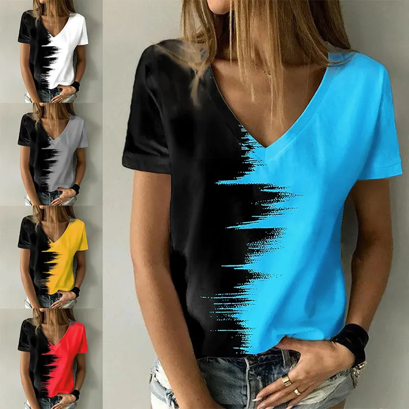 New Women's T-Shirt 3D Abstract Printed Vintage Tops V Neck Tshirt Femme Casual Oversized Short Sleeve Mujer Camisetas
New Women's T-Shirt 3D Abstract Printed Vintage Tops V Neck Tshirt Femme Casual Oversized Short Sleeve Mujer Camisetas