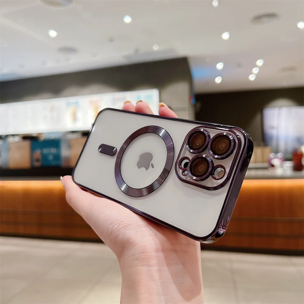 USLION Luxury Magnetic Wireless Charge Phone Case For iPhone 13 14 12 11 Pro Max 14Plus Shockproof Transparent Armor TPU Cover
USLION Luxury Magnetic Wireless Charge Phone Case For iPhone 13 14 12 11 Pro Max 14Plus Shockproof Transparent Armor TPU Cover