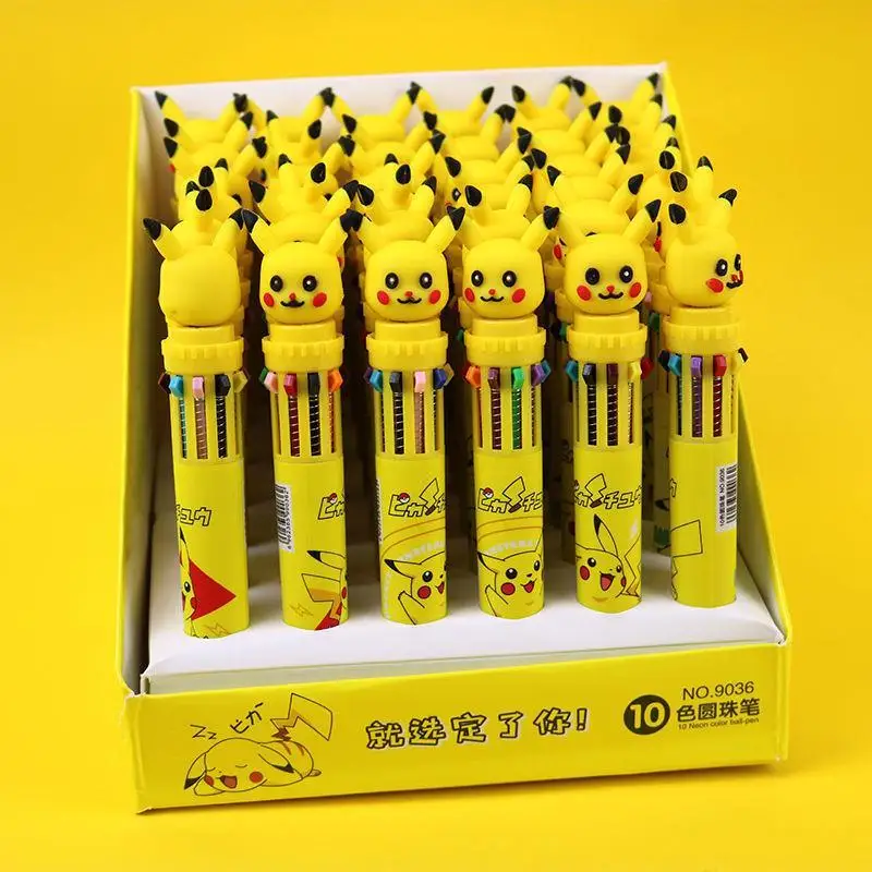 Pokemon kawaii cartoon Pikachu press ballpoint pen multi-color 10-color creative personality multi-color oil pen stationery gift
Pokemon kawaii cartoon Pikachu press ballpoint pen multi-color 10-color creative personality multi-color oil pen stationery gift