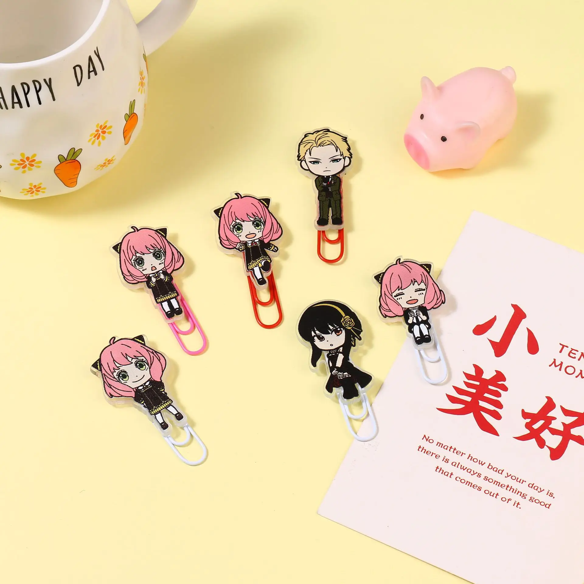 Anime SPY X FAMILY Paper Clips Kid Cute Figure Loid Yor Anya Forger Bookmark Binder Clip File Clip School Office Supplies
Anime SPY X FAMILY Paper Clips Kid Cute Figure Loid Yor Anya Forger Bookmark Binder Clip File Clip School Office Supplies