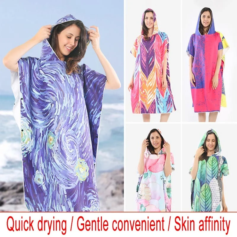 Surf Poncho Changing Towel Quick-Dry Robe Hood Microfiber Beach Blanket Bath Towel Swim Towel Wetsuit Beach Poncho for Adults
Surf Poncho Changing Towel Quick-Dry Robe Hood Microfiber Beach Blanket Bath Towel Swim Towel Wetsuit Beach Poncho for Adults