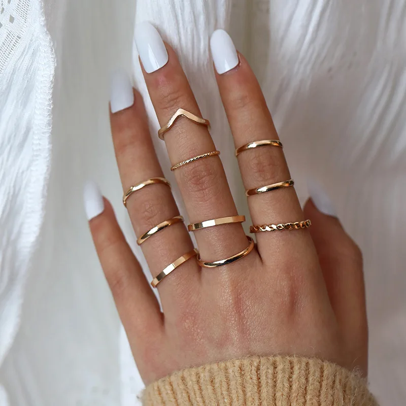 Fashion Boho Medium Knuckle Ring Set Women Golde Stainless Steel Geometric Shape Geometric Opening Adjustable Size Jewelry Gift
Fashion Boho Medium Knuckle Ring Set Women Golde Stainless Steel Geometric Shape Geometric Opening Adjustable Size Jewelry Gift