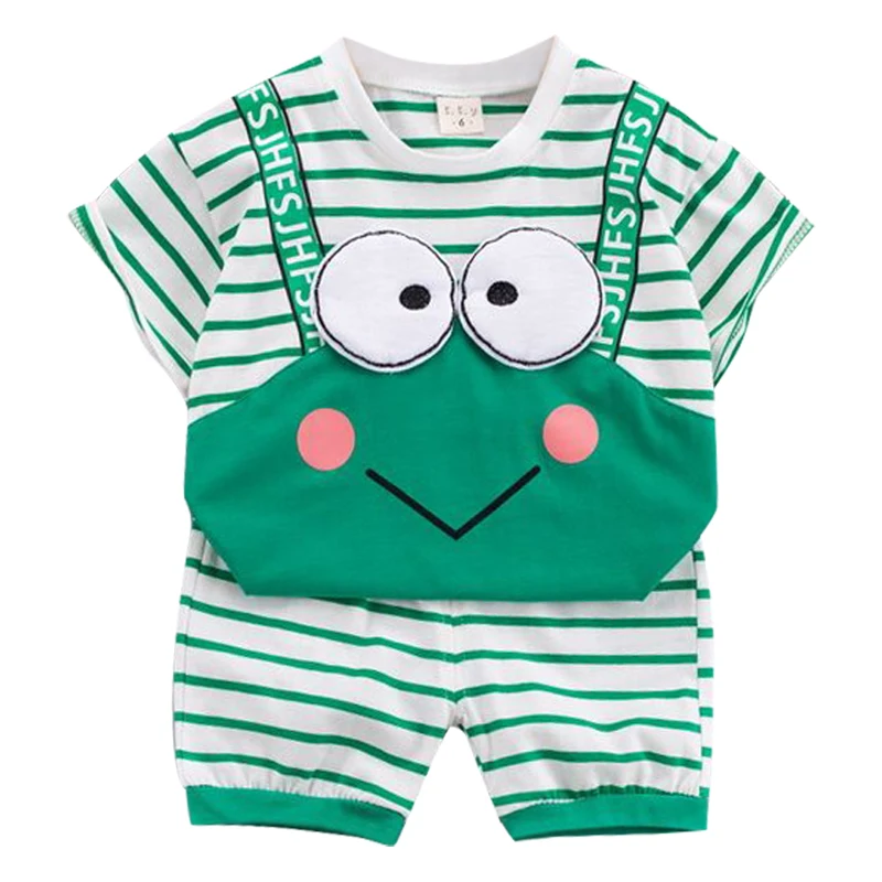 Новинка лета 2022, детский спортивный комплект в полоску с короткими рукавами для отдыха, милый мультяшный комплект для мальчиков и девочек 
Новинка лета 2022, детский спортивный комплект в полоску с короткими рукавами для отдыха, милый мультяшный комплект для мальчиков и девочек