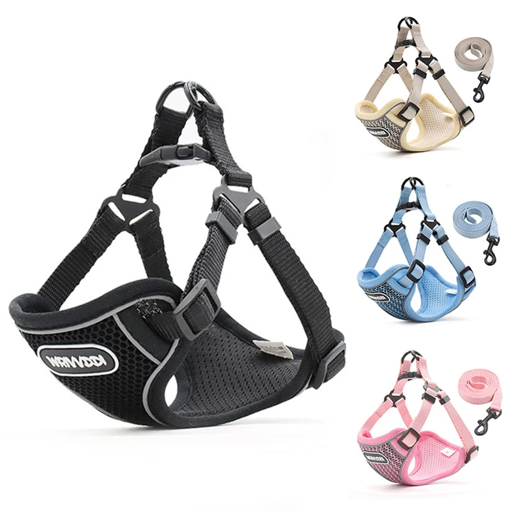 Dog Harness Reflective Breathable Adjustable Mesh Vest With Lead Leash Set For Small Medium Dogs Cat Walking Collar Chest Strap
Dog Harness Reflective Breathable Adjustable Mesh Vest With Lead Leash Set For Small Medium Dogs Cat Walking Collar Chest Strap