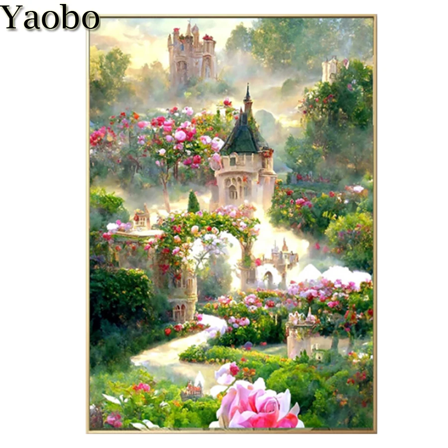 Full Drill Square DIY 5D Diamond Painting Rose Fantasy House Diamond Embroidery Crafts Arts Diamond Mosaic Home Decor
Full Drill Square DIY 5D Diamond Painting Rose Fantasy House Diamond Embroidery Crafts Arts Diamond Mosaic Home Decor