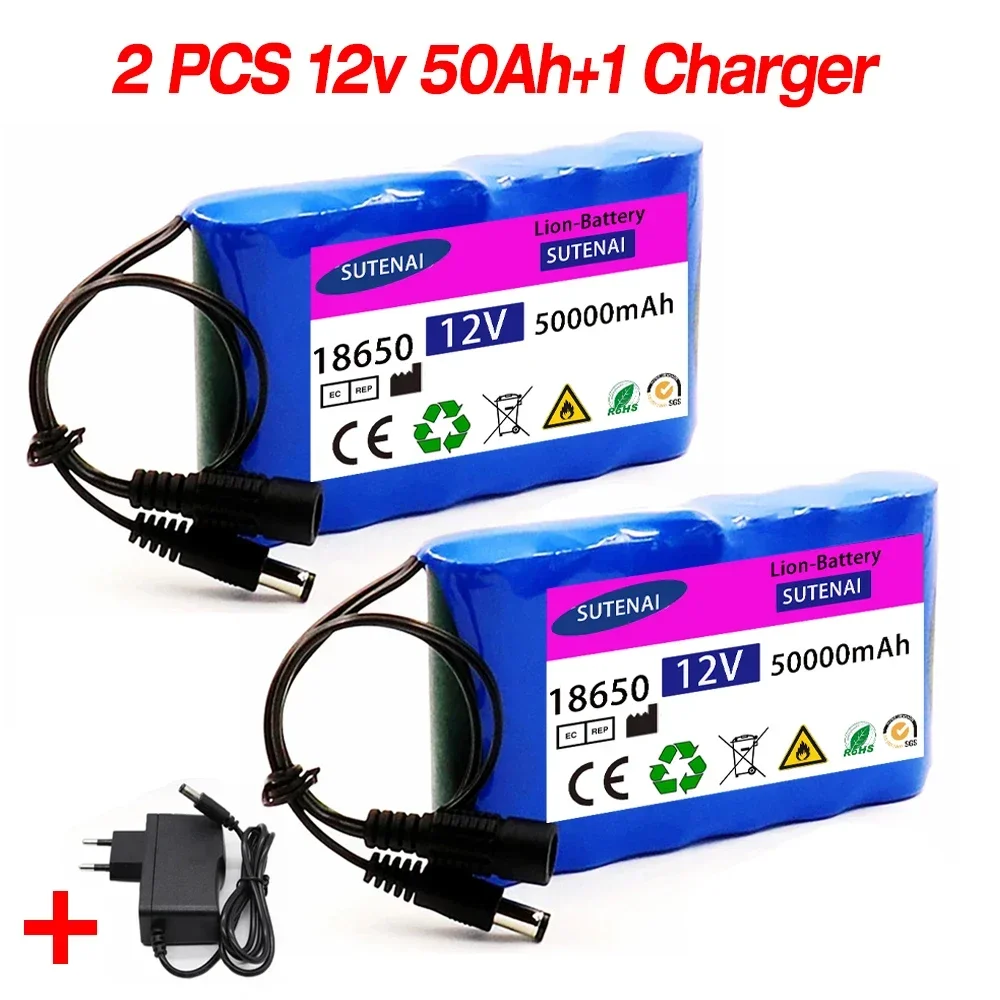 Air transport 12v 50Ah 50000mAh 18650 Rechargeable batteries 12.6V PCB Lithium Battery pack Protection Board +12.6V 1A Charger
Air transport 12v 50Ah 50000mAh 18650 Rechargeable batteries 12.6V PCB Lithium Battery pack Protection Board +12.6V 1A Charger