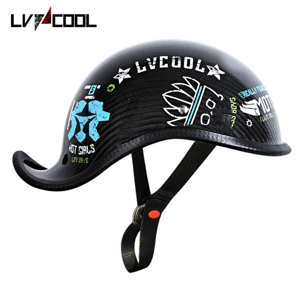 LVCOOL Real Carbon Fiber Baseball Cap Helmet Motorcycle Vintage Retro Helmets for Cruiser Chopper Women Men E Type-L
LVCOOL Real Carbon Fiber Baseball Cap Helmet Motorcycle Vintage Retro Helmets for Cruiser Chopper Women Men E Type-L