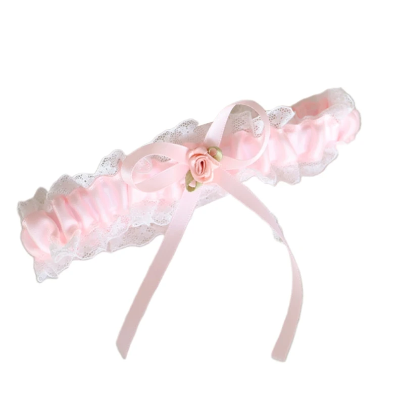 

Japanese Lolita Ruffled Lace Leg Ring Sweet Satin Bow Knot Bridal Wedding Party Elastic Garter Belt Stretch Thigh Harnes бондаж