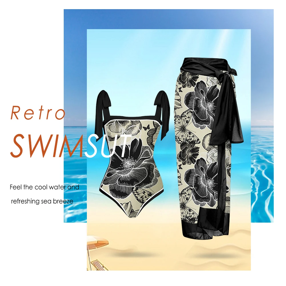 2pcs Women Swimsuit Ladies Printed with Dress Swimming Suit Lace Up Breathable Conservative Fashionable for Female Accessories
2pcs Women Swimsuit Ladies Printed with Dress Swimming Suit Lace Up Breathable Conservative Fashionable for Female Accessories