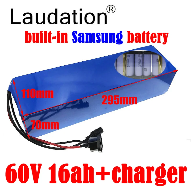 60V 16ah 16s 5p Electric Scooter Battery Built-In Samsung Battery 60 v 20AH 12ah 1000W Lithium Battery Pack For Electric Bicycle
60V 16ah 16s 5p Electric Scooter Battery Built-In Samsung Battery 60 v 20AH 12ah 1000W Lithium Battery Pack For Electric Bicycle
