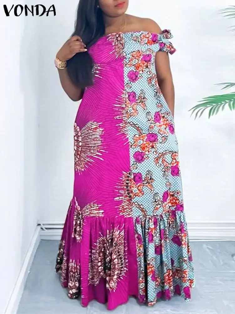 Ladies Off Shoulder Dress Summer Vintage Floral Printed Ruffled Hem Maxi Dress VONDA 2022 Bohemian Sundress Casual Vestido Baggy
Ladies Off Shoulder Dress Summer Vintage Floral Printed Ruffled Hem Maxi Dress VONDA 2022 Bohemian Sundress Casual Vestido Baggy