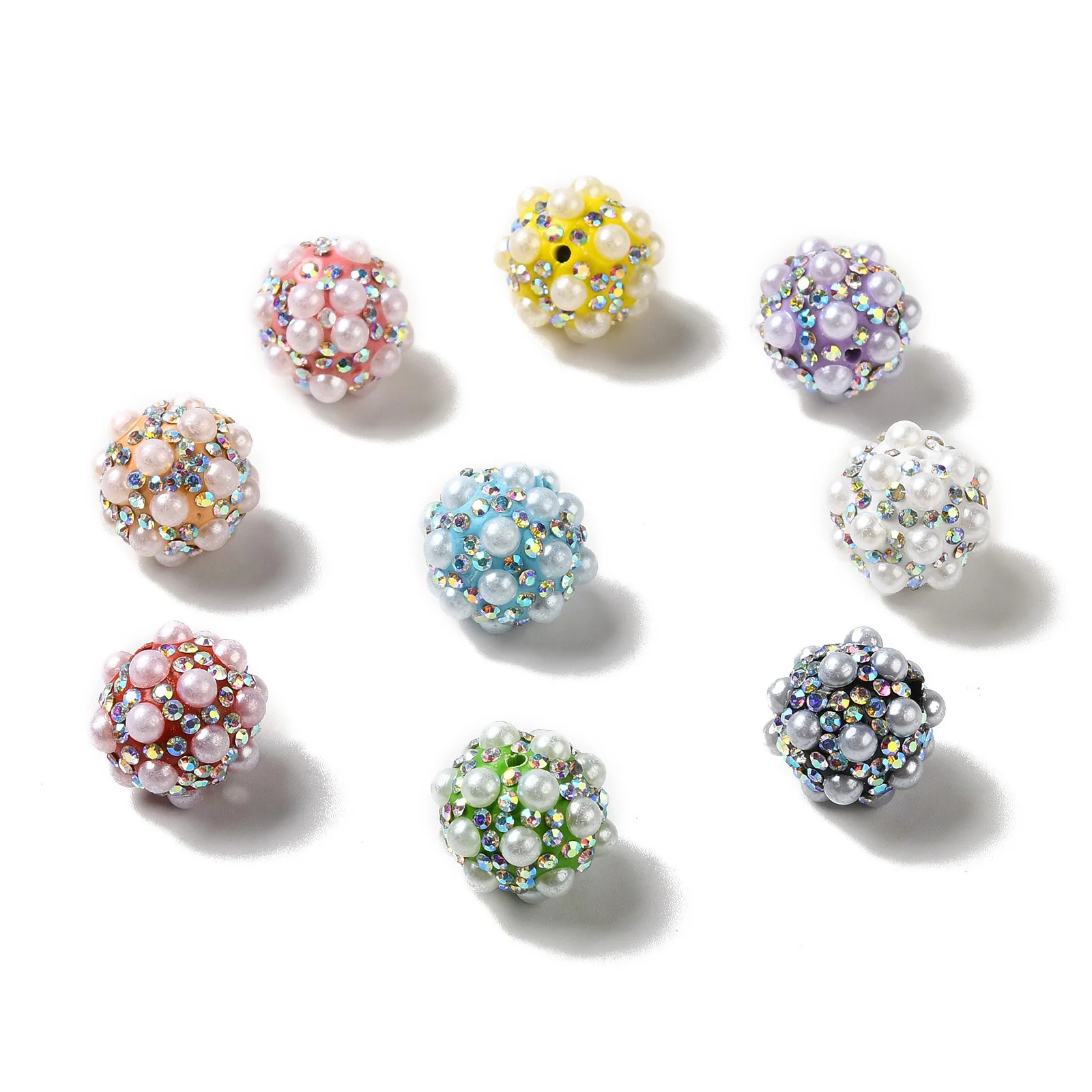 20Pcs Polymer Clay Rhinestone Beads Round With Imitation Pearl Loose Spacer Beads For Necklace Bracelet Jewelry Making Supplies
20Pcs Polymer Clay Rhinestone Beads Round With Imitation Pearl Loose Spacer Beads For Necklace Bracelet Jewelry Making Supplies